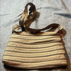 Zip-it Brown Crossbody Bag with Zipper Design